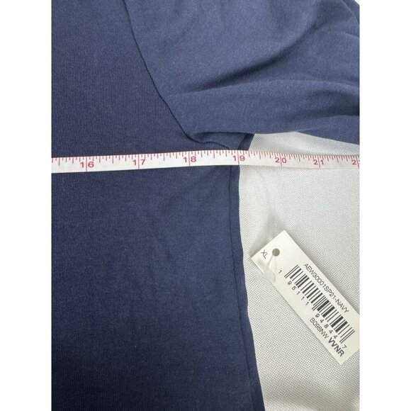 Navy Blue Square Neck Cotton Top XL Minimal Coastal Classic Elevated Basic NWT - Picture 8 of 9